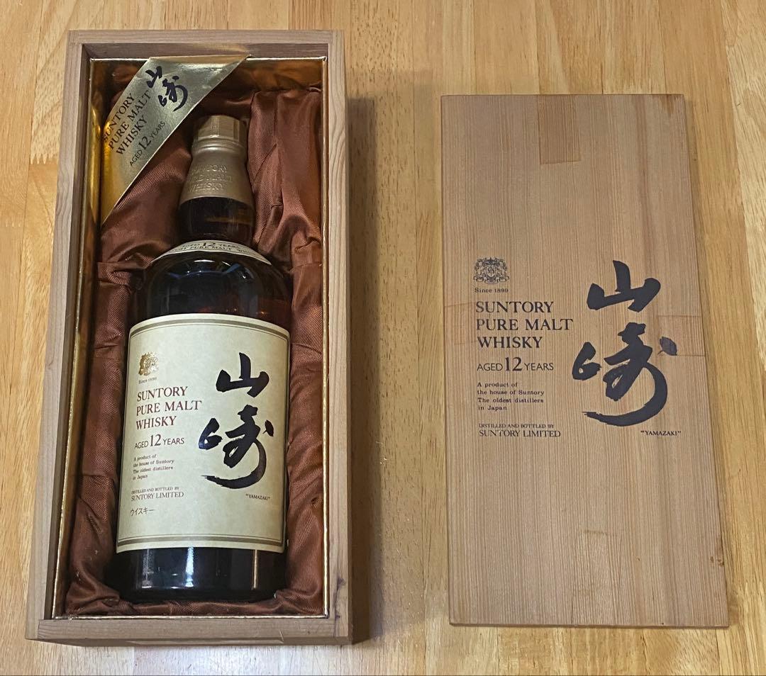 【木箱付き】山崎12年　サントリーピュアモルトウイスキー