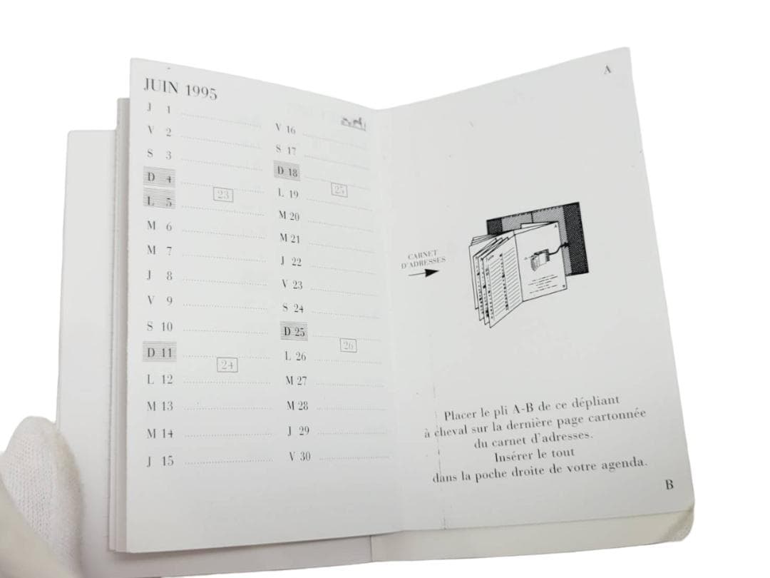 HERMES エルメス アジェンダPM Y/Z 手帳 メモ帳 アドレス帳付き