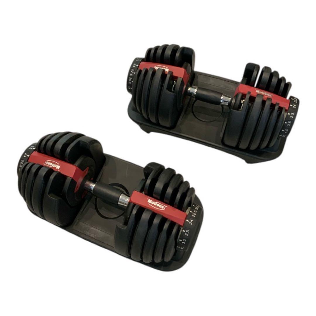 直渡しMotions可変式ダンベル24kg×2＆トレーニングベンチ＋マット