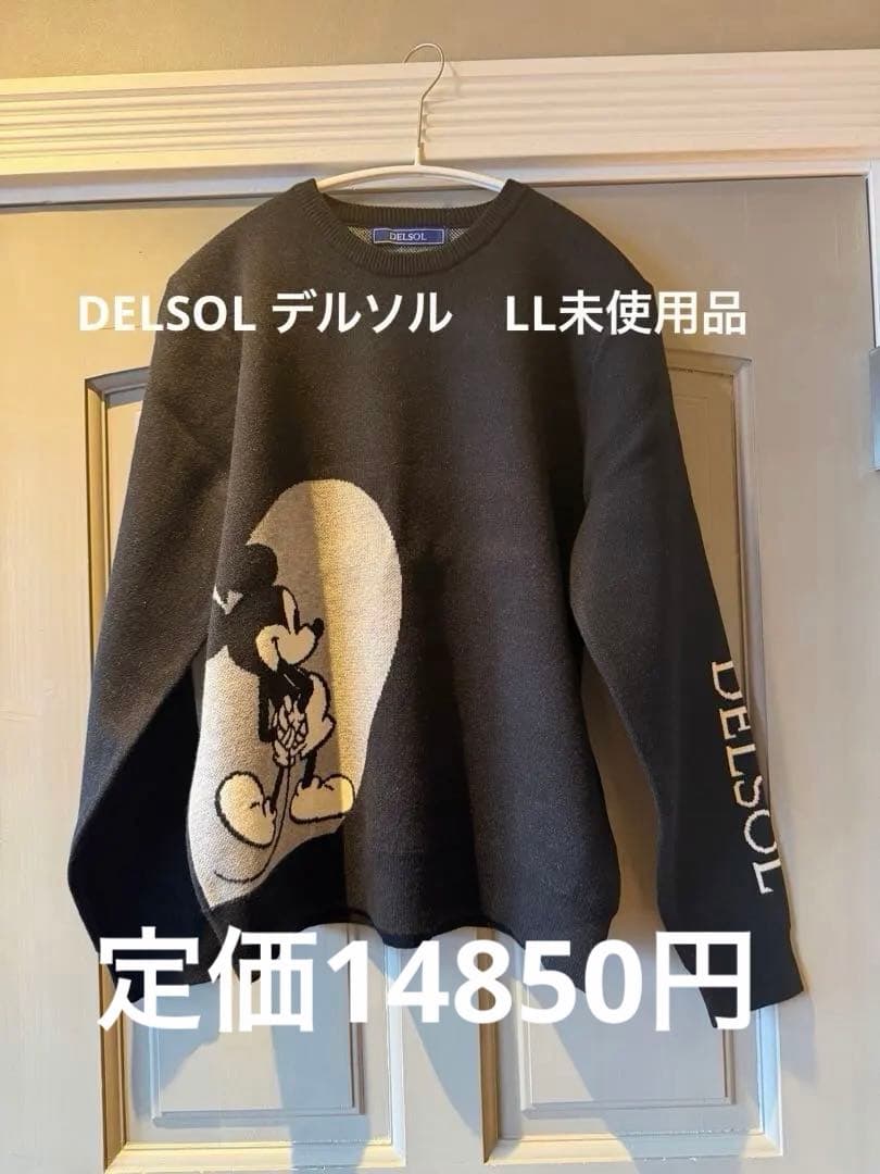 早い者勝ち！セール今期DELSOLデルソルLLゴルフセーター美品ミッキー&ミニー