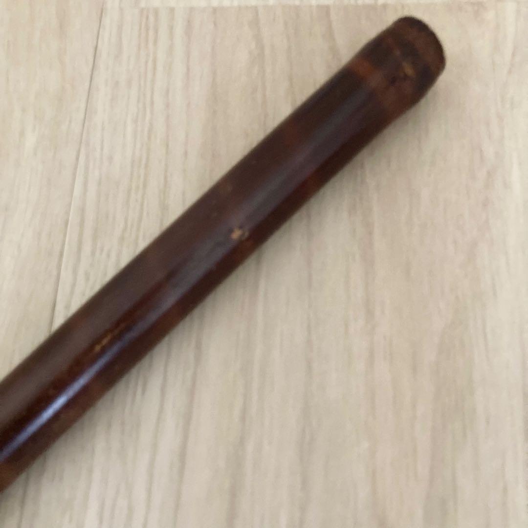 【美品・希少】篠笛 煤竹 古典調 四本調子 獅子田 姿管 七つ穴