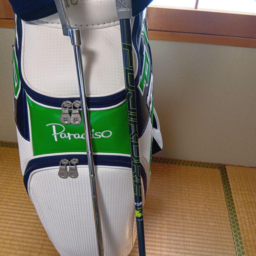 PARADISO ゴルフバッグ ホワイト/グリーン