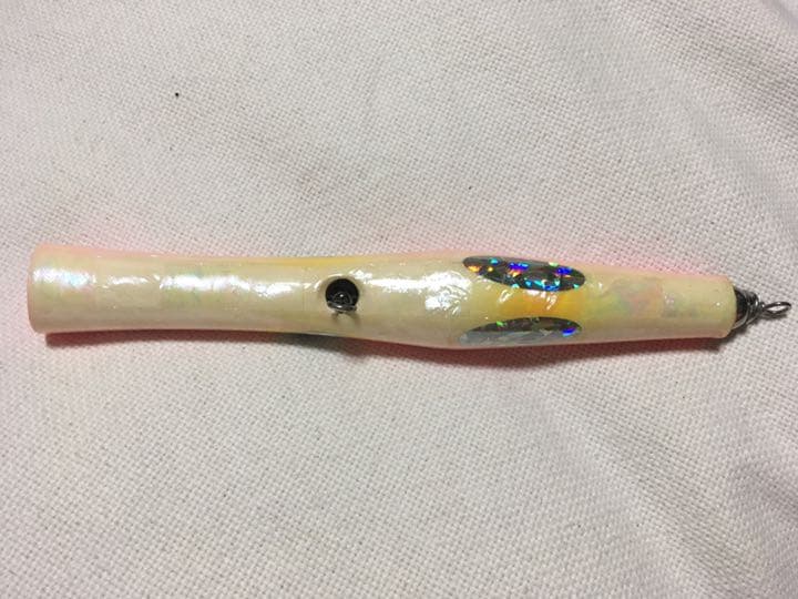 貝田ルアー　トランペット230 ピンクアバロン　アワビ貼り
