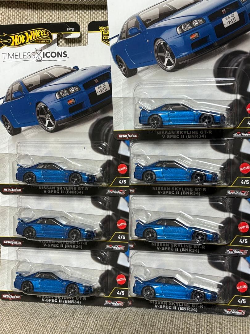 10台 スカイラインGT-R V-スペックⅡ R34 BNR34 ホットウィール