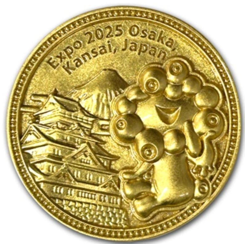 EXPO2025 金箔メダル　ミャクミャク　大坂　万博