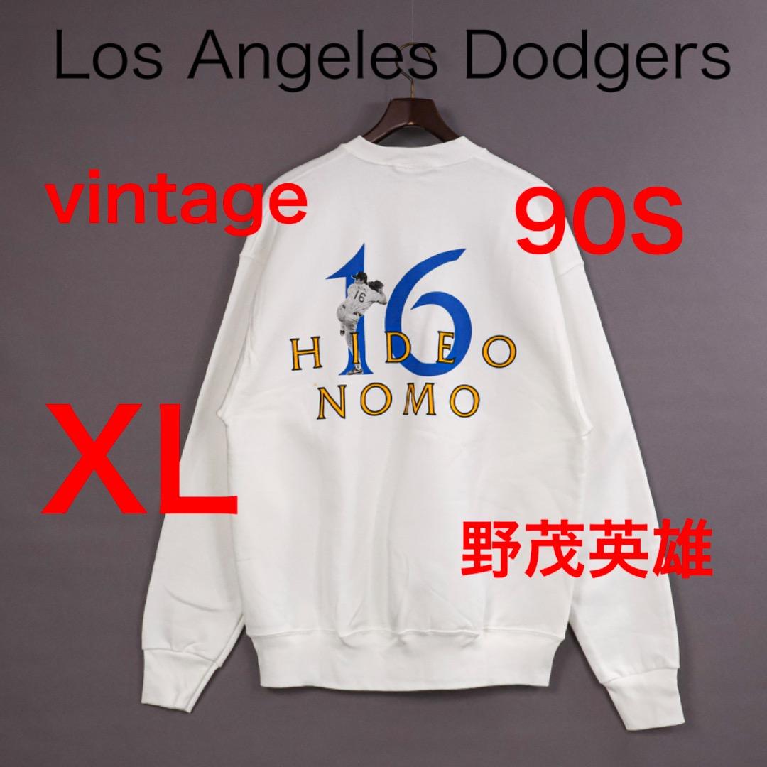 H5552-3希少！90s！ドジャース　野茂英雄 USA製トレーナースウェット