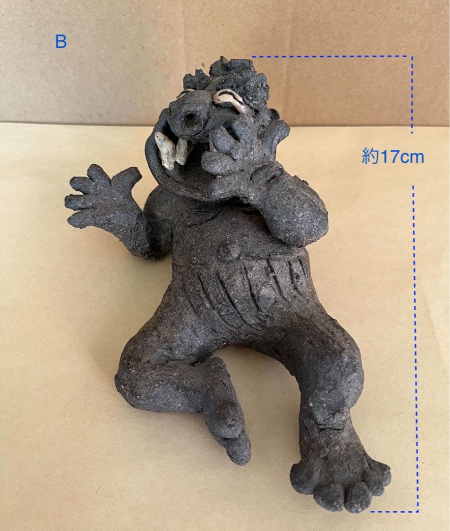 東大寺別当 清水公照作　泥仏一対　２体セット　アート作品　どろぼとけ