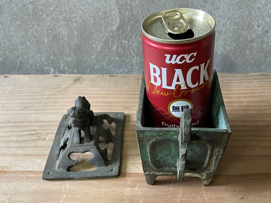 香炉【m193 お香　骨董　大明宣徳年製　仏具　ヨガ　スピリチュアル　獅子　龍】