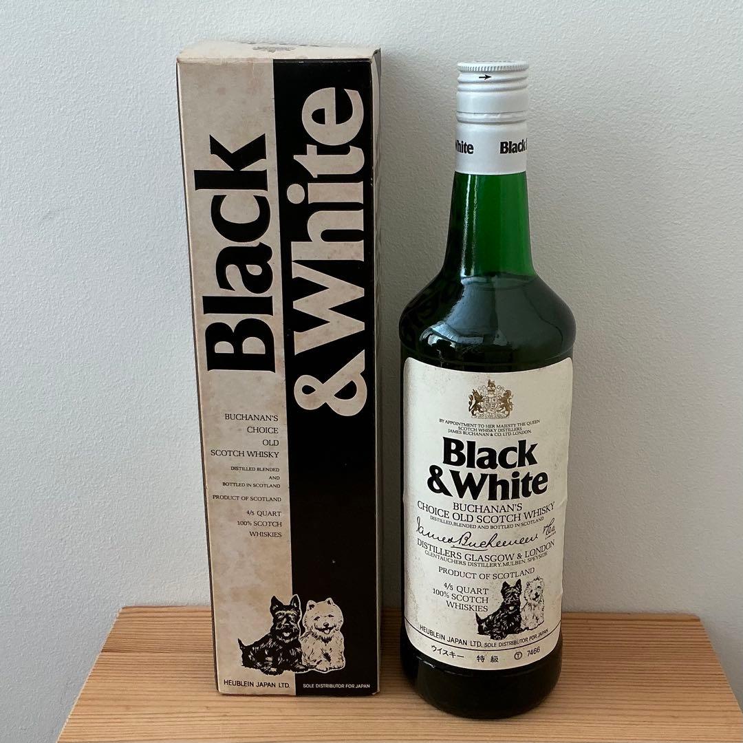 【未開栓】Black&Whitスコッチウイスキー 4/5Quart 760ml