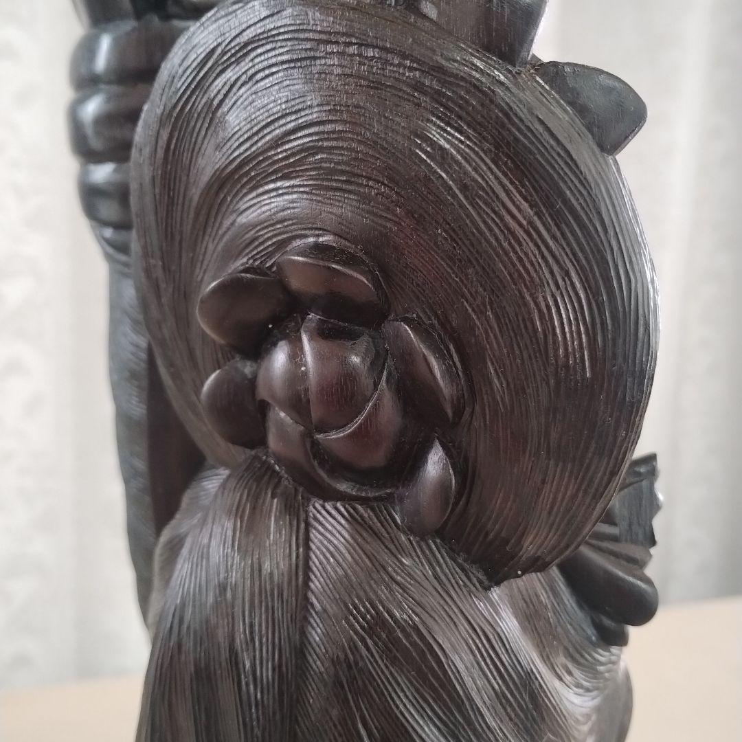 バリ島の伝統工芸品　黒檀バリ人形