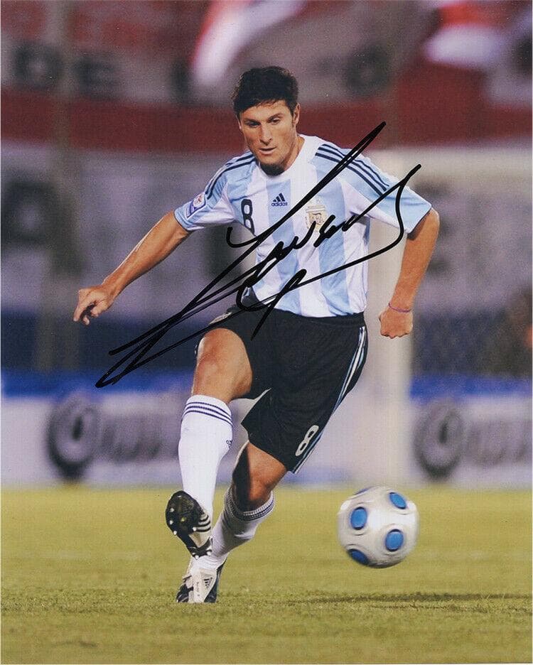 直筆サイン入り写真 ハビエル・サネッティ インターミラノ SA鑑定済