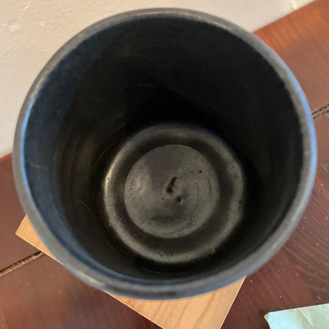 愛知瀬戸焼　水野寿山作　黒織部茶碗 抹茶碗　茶道