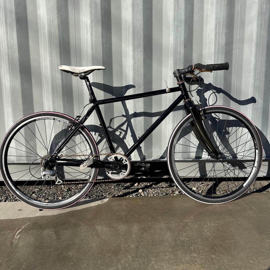 チューブ交換済 クロモリフレーム カーボンフォーク シクロクロスバイク 現状渡し