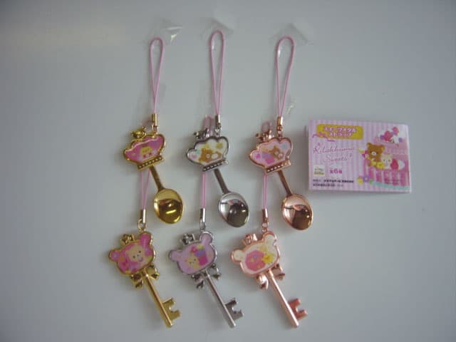 ♯Itm08FTリラックマスイーツメタルストラップ全6種