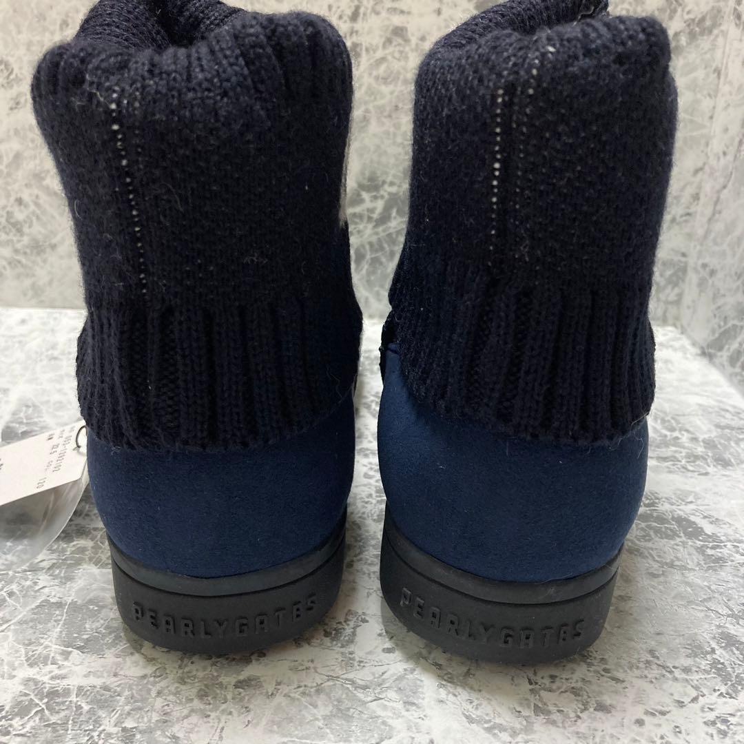 【新品未使用】パーリーゲイツ ゴルフシューズ ヌバック×リブニット 22.5