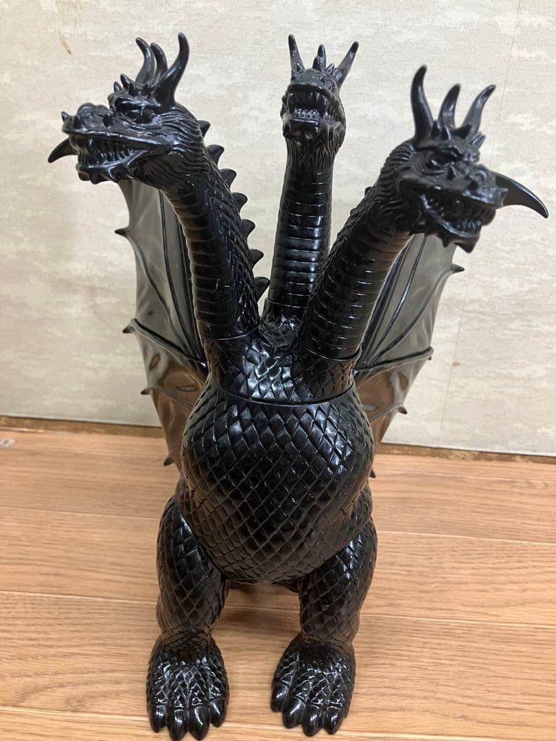 訳あり品　マルサンソフビ　キングギドラ　ブラックオブジェ