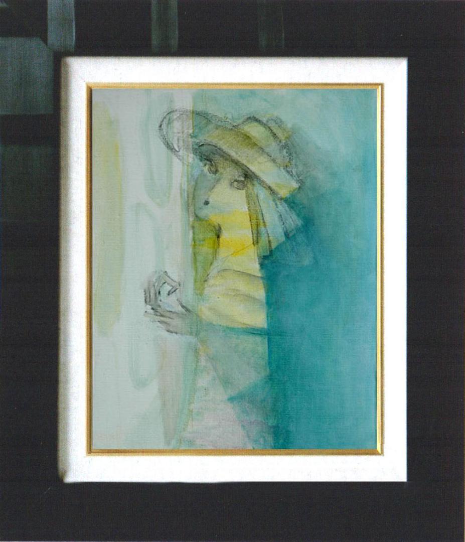 油絵 菅家令子 絵 絵画 インテリア F4-071012 人物 女性像