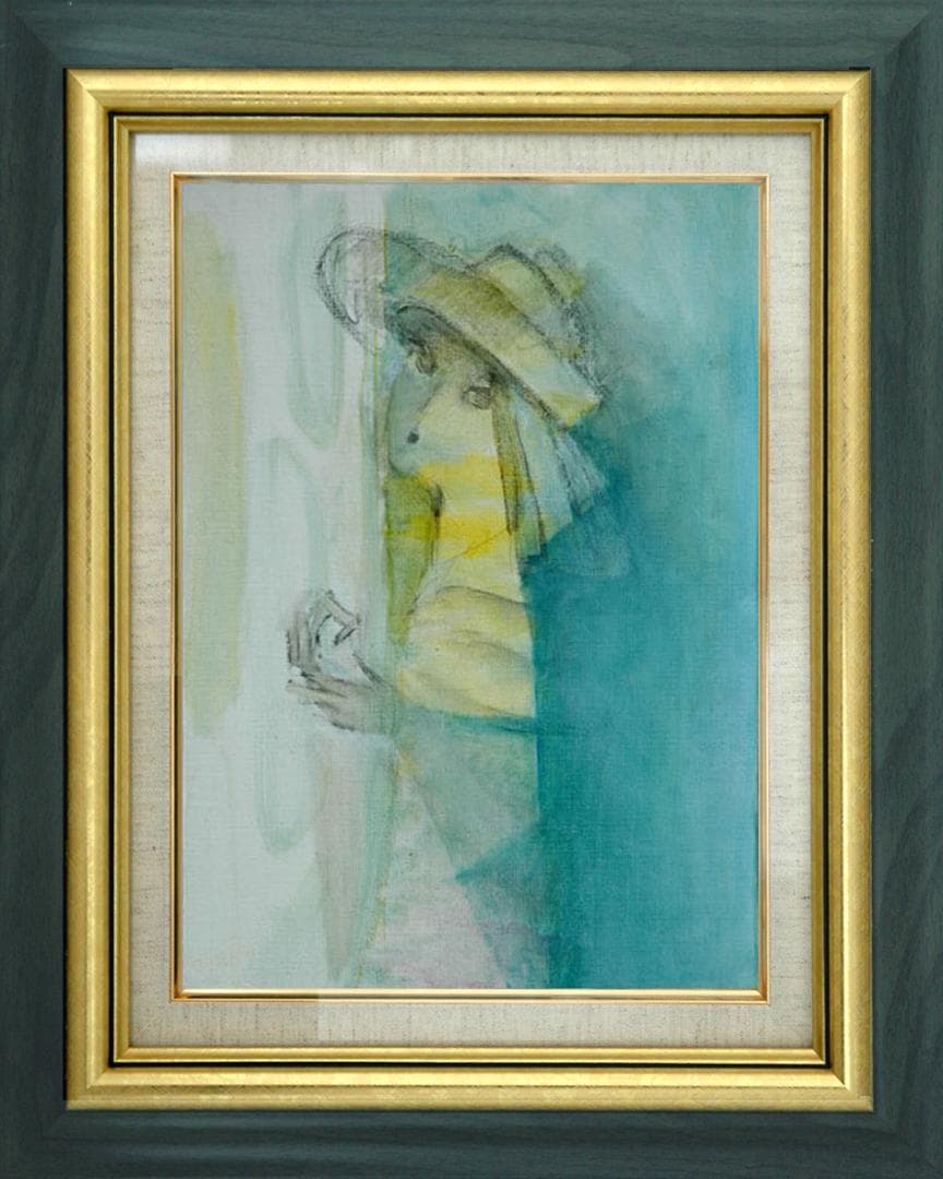 油絵 菅家令子 絵 絵画 インテリア F4-071012 人物 女性像