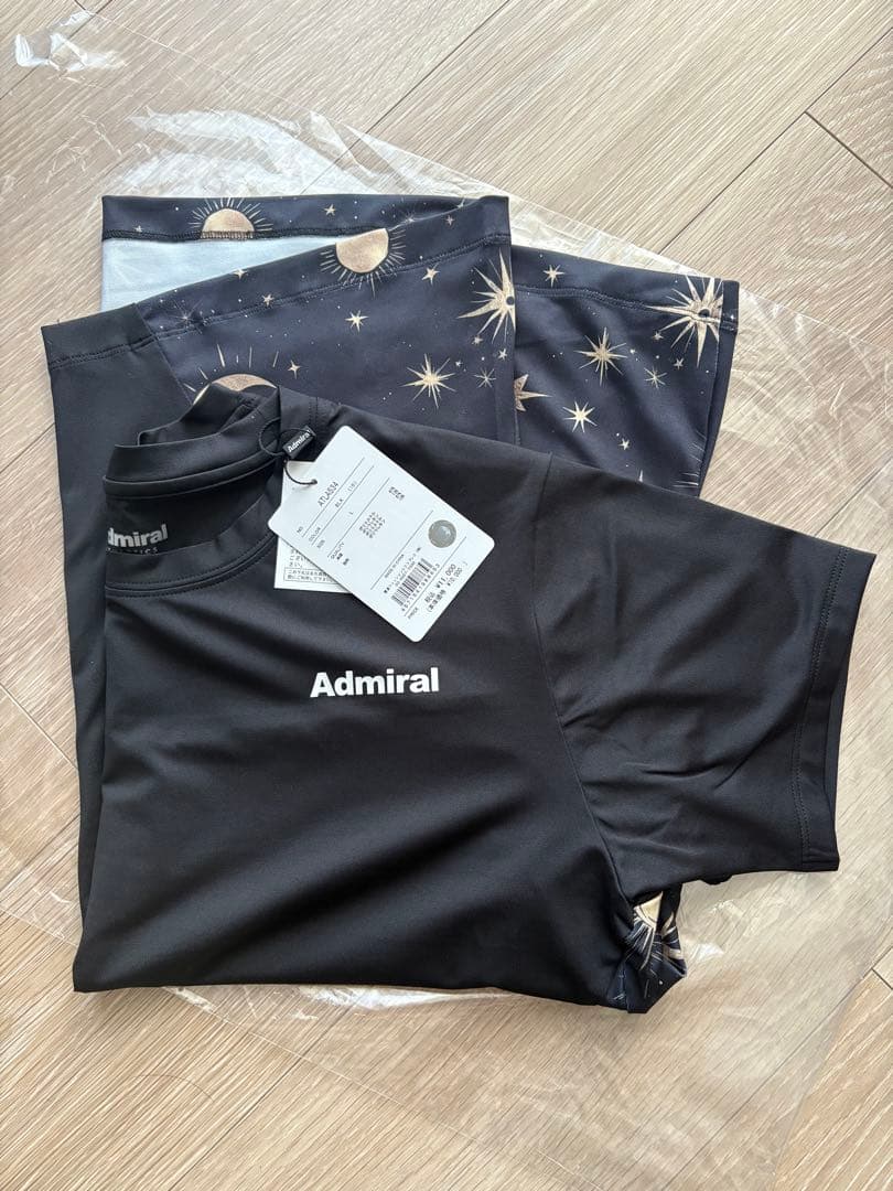 Admiral バックタックフレアグラフィック Tシャツ　ATLA534 L 黒