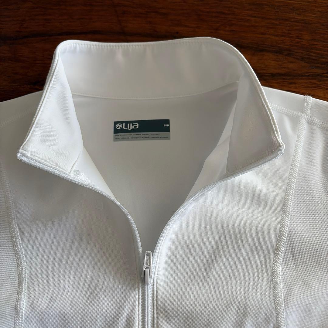 Lija リージャホワイト ハーフジップ 長袖 Tシャツ