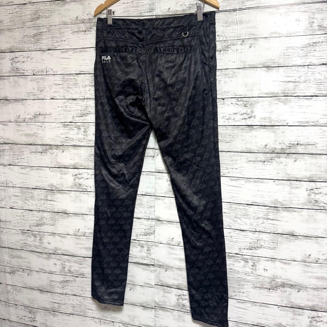 美品　FILA GOLF ウェアー　セットアップ　ブラック　総柄　Mサイズ