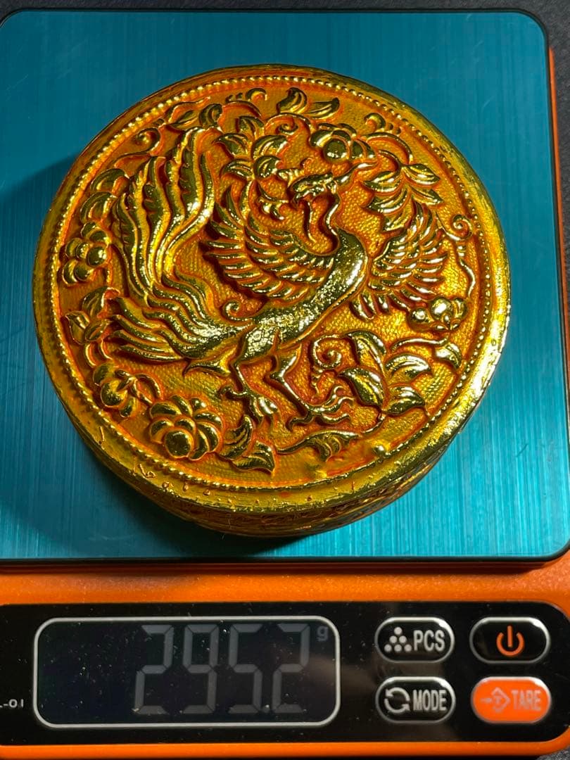 中国骨董品　古美術品　乾隆年製銘　鳳凰図案化粧箱　古賞物　時代物　希少レア