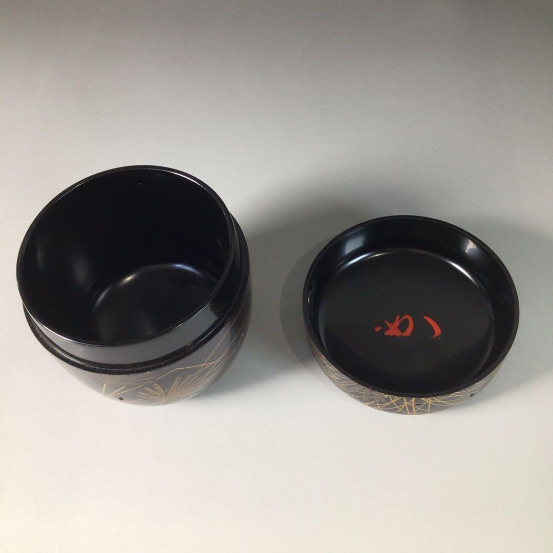 Ｒ７５０　棗　『前端春斎作』『表千家　堀内宗完　箱書』『大棗』　共箱　茶道具