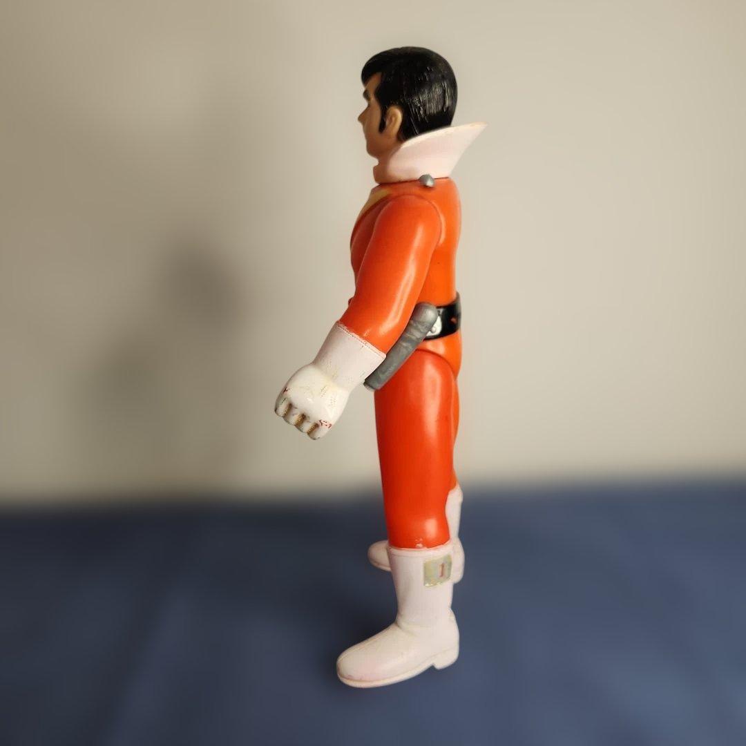 アカレンジャー　面取れ　ソフビ　面　武器　マントなし　レア　約22センチ