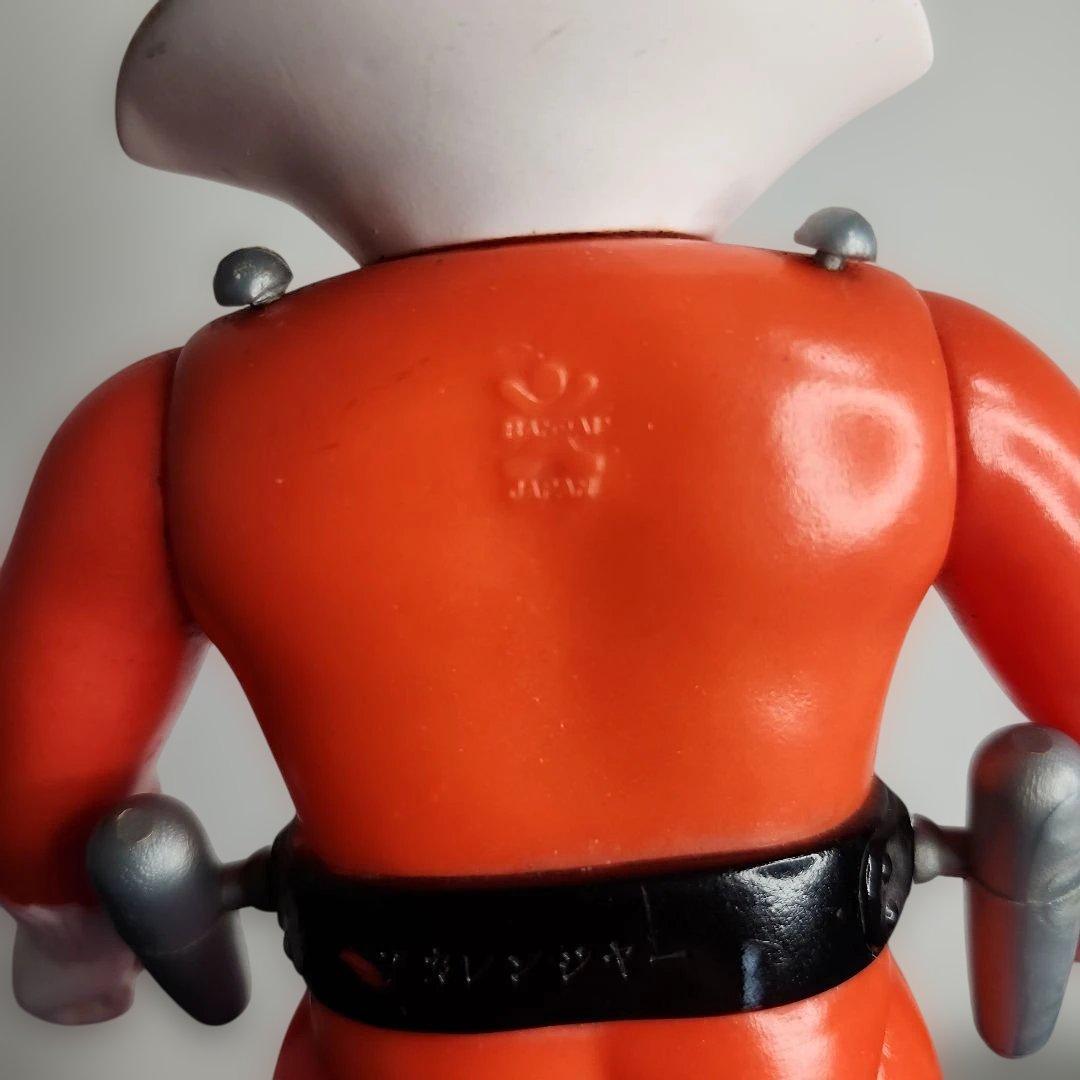 アカレンジャー　面取れ　ソフビ　面　武器　マントなし　レア　約22センチ