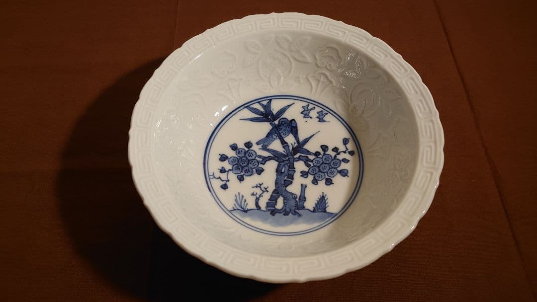 古九谷　九谷焼　菓子鉢　色絵　華の図　柿右衛門　１客