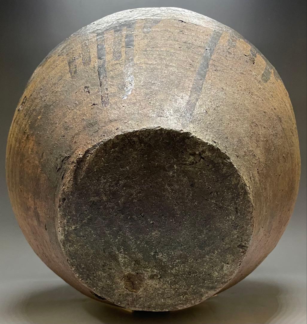 大壺　37cm 　古信楽焼　三耳壺　江戸時代　T.c543