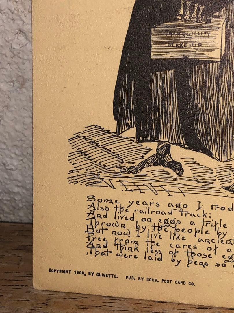 アンティーク 19s スカル　髑髏　骸骨　ハロウィン　ポストカード　死神　レトロ