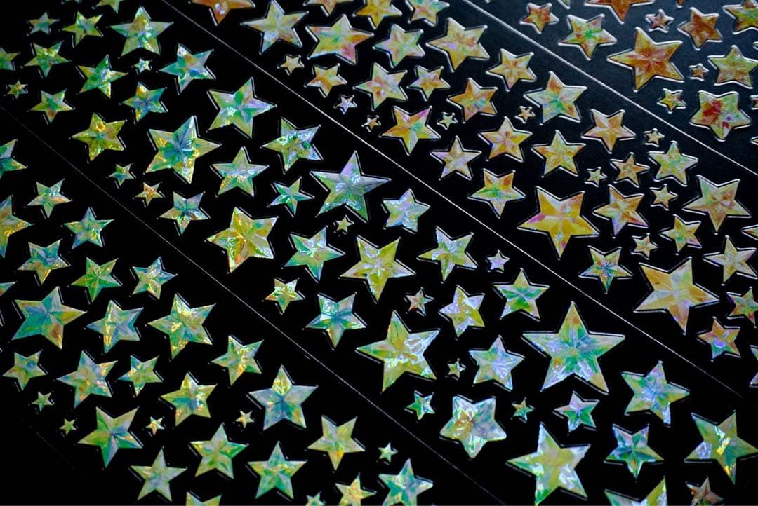 海外マスキングテープ巻売り 星屑漫遊・イエロー 装飾マスキングテープ人物マステ