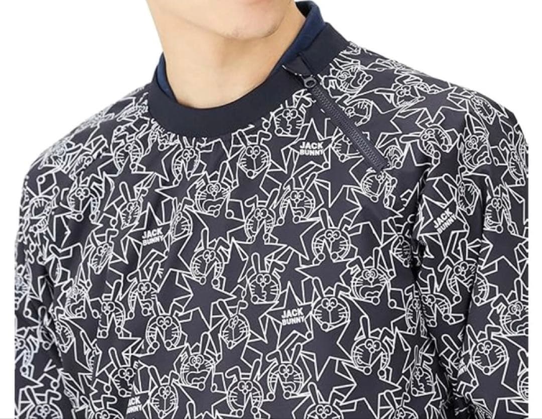 新品 ジャックバニー ドラえもん ラミネートタフタ中綿スニードジャック6 LL紺