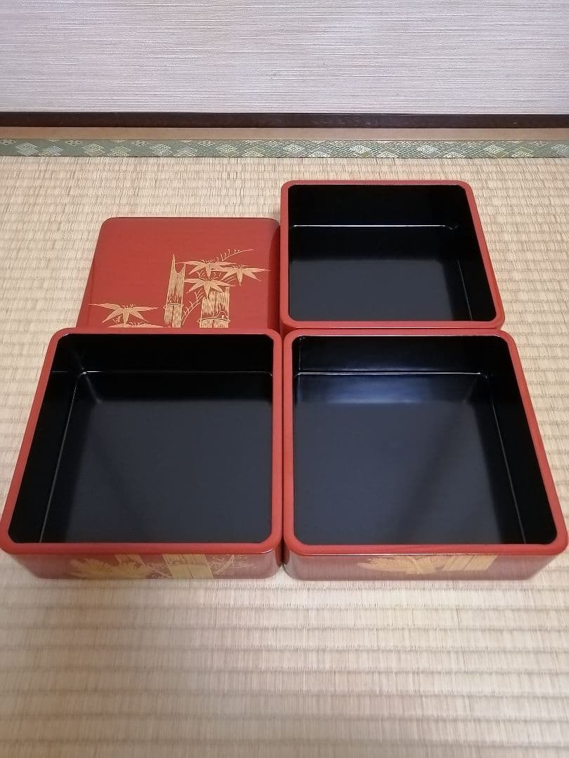 【輪島塗】本日限定　3段　重箱　漆　天然木