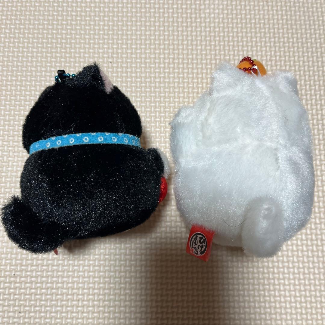 ひげまんじゅう 招き猫　鯛もち みかん　プライズ 猫 マスコット キーホルダー