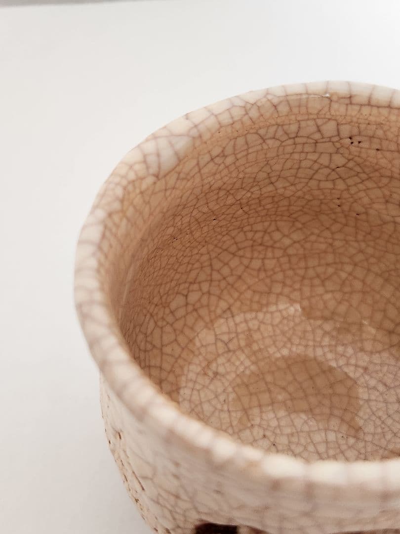 【稀少】楽山焼の湯呑み　蟹　蓋付き湯呑み　5客