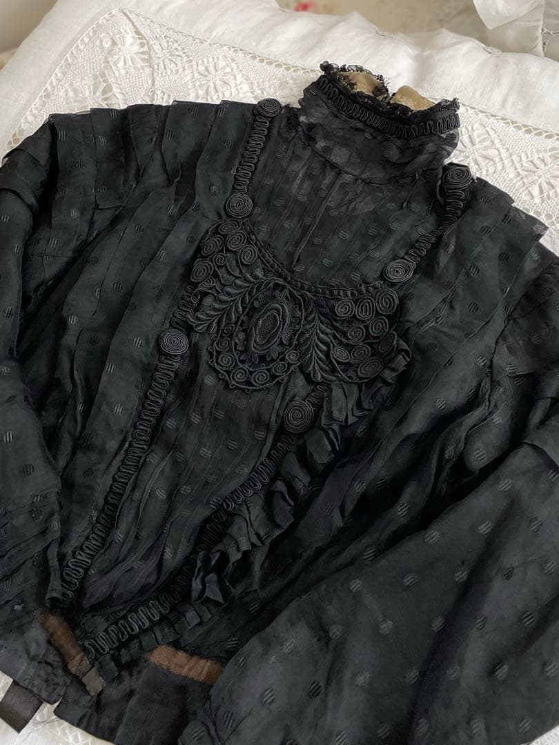 ♡ヴィクトリア朝 シルク ボディス♡フランスアンティークブラウス