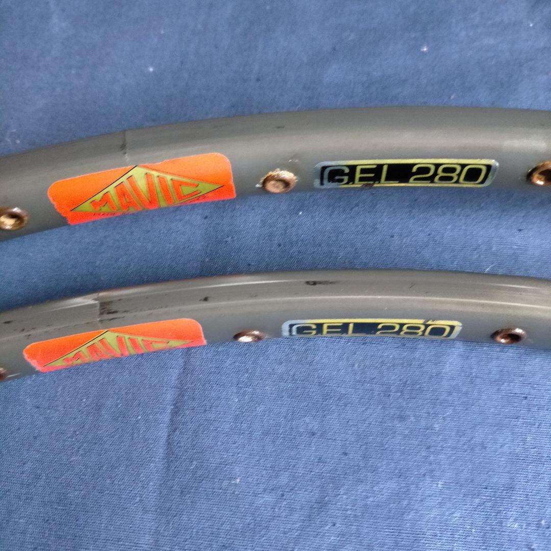 【80s☆フランス製】MAVIC G.E.L280 ガンメタ 32h