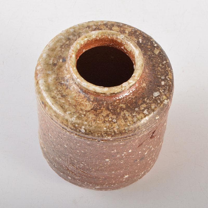 茶道具　信楽焼　高橋楽斎造　信楽茶入　仕覆付　共箱　V　6855