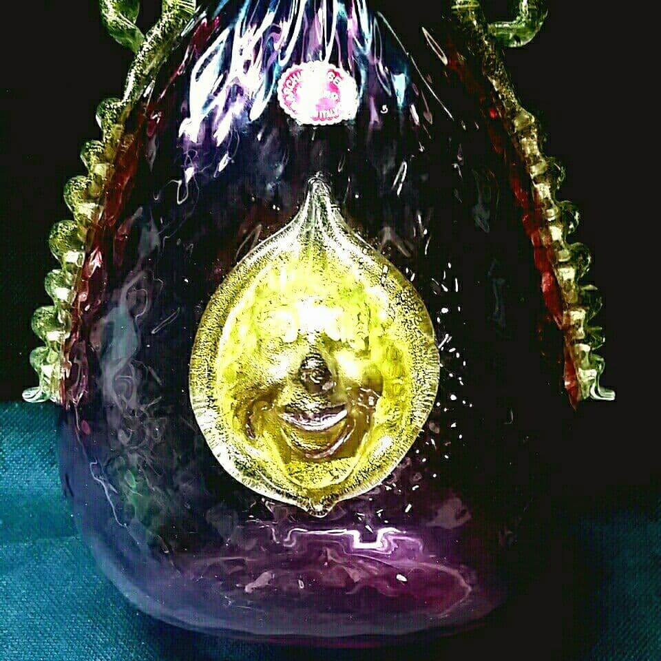 MURANO GLASS ムラノ レッド ライオン モチーフ 装飾 デカンタ