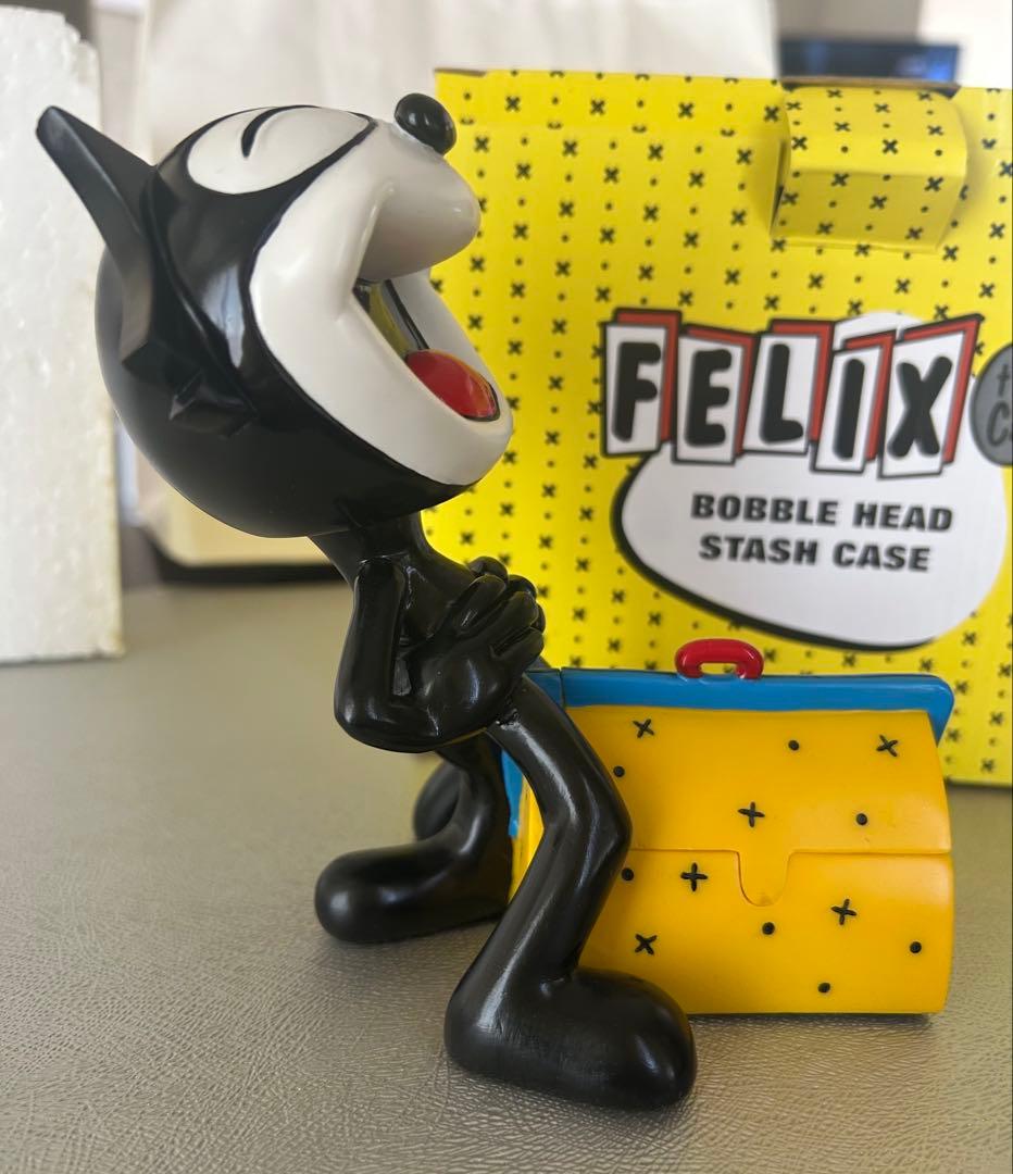 新品 Felix the Cat ボブルヘッド スタッシュケース 小物入れ