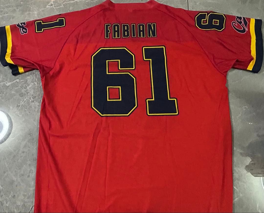 広島東洋カープ　ファビアン　アメフト風ユニフォーム O(XL)サイズ