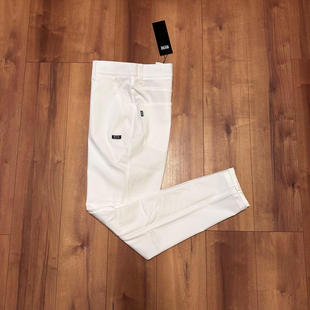 ロングパンツ　ホワイト　サイズS メンズ　ゴルフ　私服にも！　ストレッチ　春夏秋