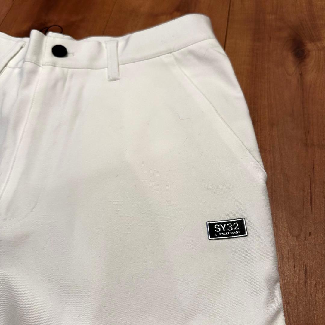 ロングパンツ　ホワイト　サイズS メンズ　ゴルフ　私服にも！　ストレッチ　春夏秋