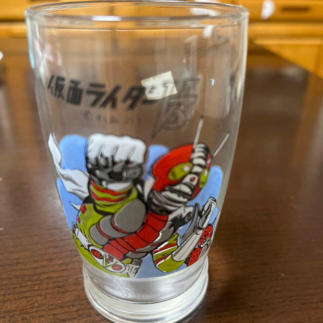 昭和レトロ　未使用品　仮面ライダーV3  グラス　当時物　レア　昔の物　懐かしい