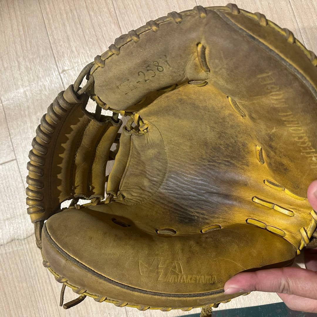 ハタケヤマ キャッチャーミット 軟式 野球 グローブ ブラウン系
