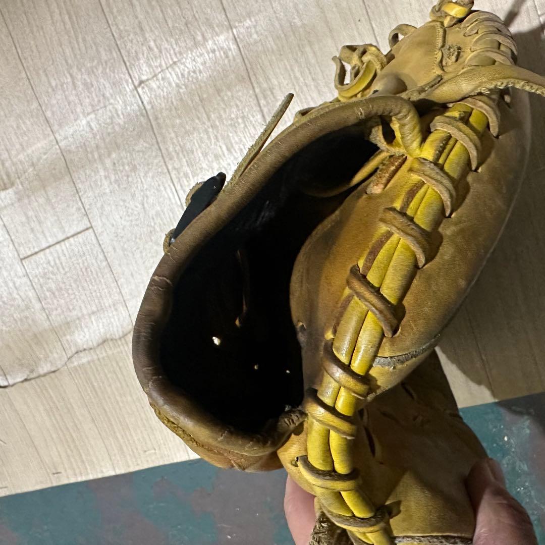 ハタケヤマ キャッチャーミット 軟式 野球 グローブ ブラウン系