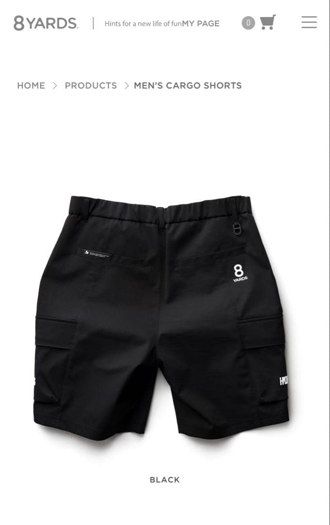 お値下げ！8YARDS 完売商品 men's初カーゴ ショートパンツ