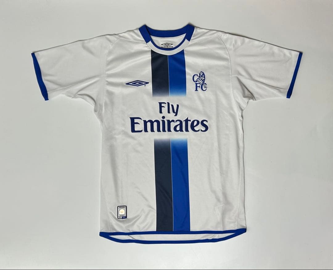 チェルシーFC Umbro 2003-2004＜Away＞ ホワイト/ブルー　S